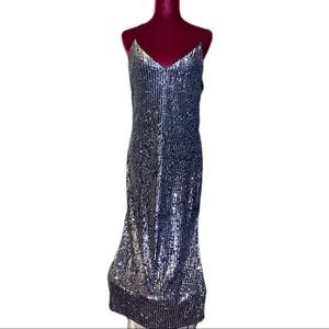 TOPSHOP Sequined Embellishment Midi Dress
